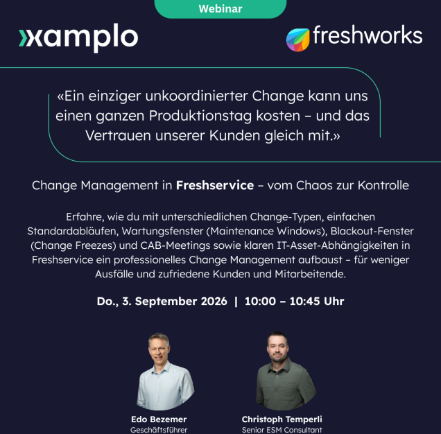 Webinar Freshservice Change Management