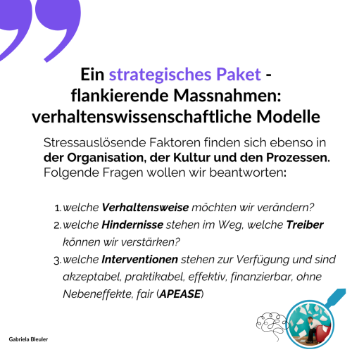 Verhaltenswissenschaftliche Modelle zur Identifikation von flankierenden Massnahmen